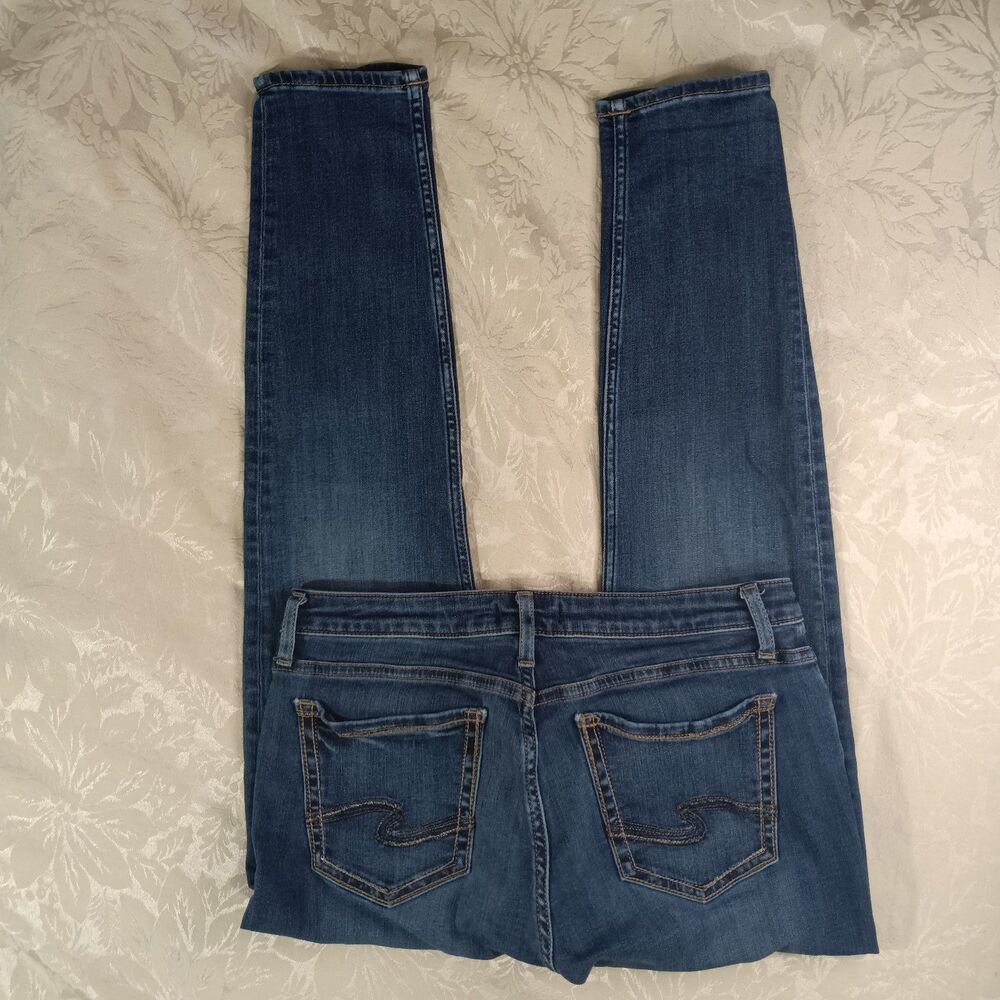 Silver Jeans Co. Womens W30/L29 Denim Tuesday Skinny Stretchy Lowrise 5 Pocket